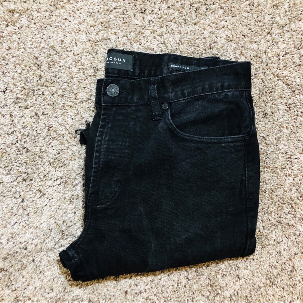 Pac Sun Black Ripped Skinny Jeans
